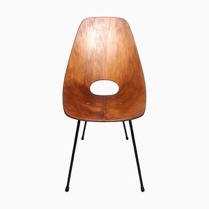 Curved Chair in Plywoodby Vittorio Nobili for Fratelli Cutabue, 1950s