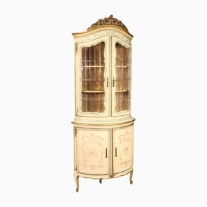 Venetian Corner Cabinet in Lacquered Gilded and Painted Wood