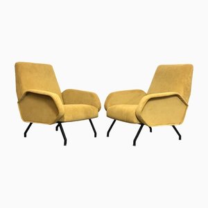 Italian Lounge Chairs by Marco Zanuso, 1950s, Set of 2