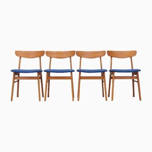Dänische Stühle aus Buche, 1970er, 4er Set