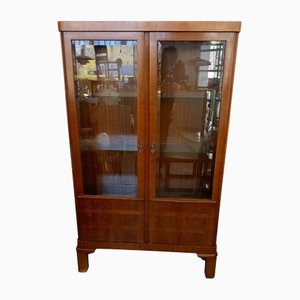 Vintage Wood Wardrobe / Showcase Cabinet / Bookcase, 1920s
