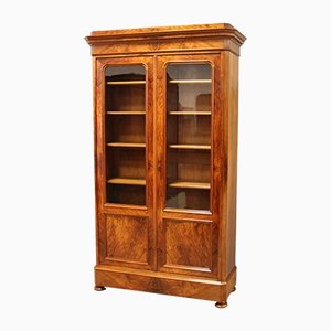 Antique Louis Philippe Walnut Library Bookcase