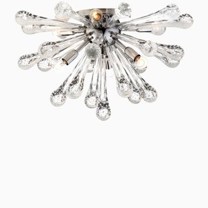 Clear Murano Glass “Drops” Sputnik Flush Mount from Murano Glass