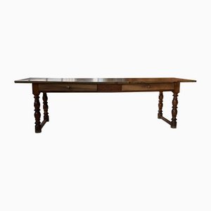 Large Walnut Dining Table, 1900s