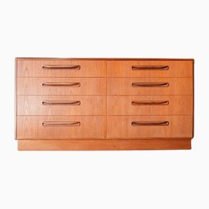 Mid-Century Fresco Long Double Drawers Sideboard Storage from G-Plan, 1970s