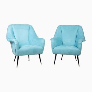 Fabric Armchairs, 1970s, Set of 2