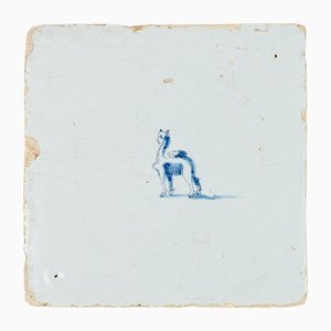 Antique Delft Tile with Dromedary, 17th-Century