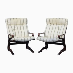 Scandinavian Lounge Chairs, Set of 2