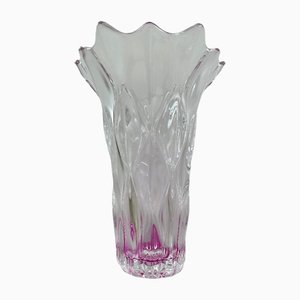 French Glass Vase, 1970s