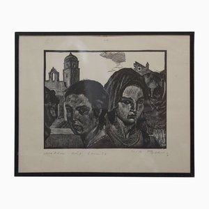 Lithographie, 1957, Encadrée