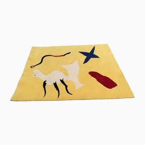 Vintage Mangouse Rug in the style of Joan Miró, 1961