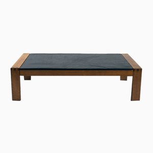 Brutalist Wabi-Sabi Table in Slate Stone and Oak with Joints, 1960s