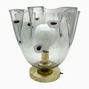 Lámpara de mesa vintage de cristal de Murano de Vistosi, años 60