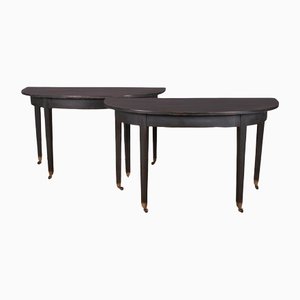 Half-Moon Console Tables, Set of 2