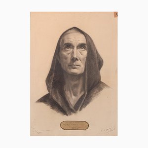Porträt eines Mönchs, 1894, Bleistift auf Papier