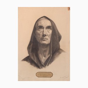 Ritratto di monaco, 1894, matita su carta