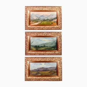 Framed Oil Landscapes by Pablo B., Set of 3