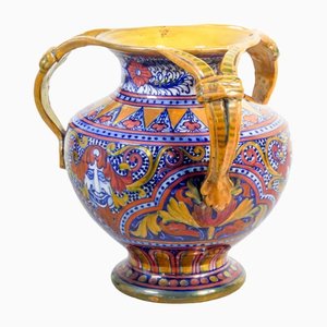 Triansato Vase by Mastro Giorgio Gualdo Tadino, 1930s