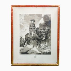 Francois-Delaroche, Napoleon, 1852, Etching, Framed