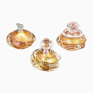 Puffed Glass Bathroom Set by Ercole Barovier, Set of 3