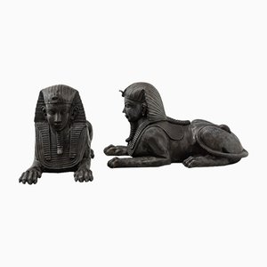 Sphinxes, Bronze, Set of 2