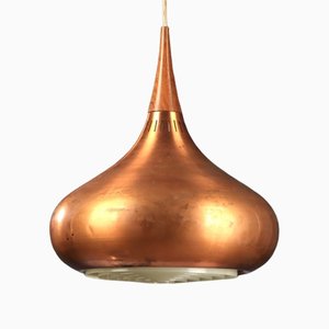 Lámpara colgante Orient de cobre de Johannes Hammerborg para Fog & Mørup, años 50