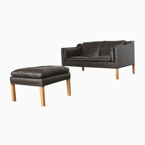 My Hocker Sofa in Leather by Børge Mogensen for Fredericia, Set of 2