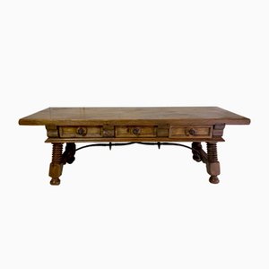 Table Basse Antique avec Pieds Salomoniques, Espagne