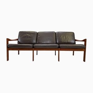 Vintage Leather 3-Seat Sofa by Illium Wikkeso