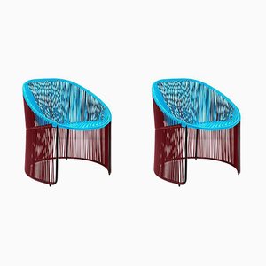 Blue Cartagenas Lounge Chair by Sebastian Herkner, Set of 2