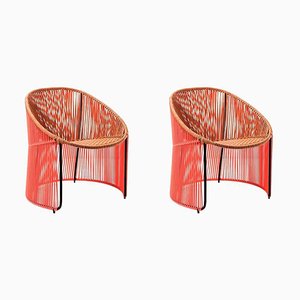 Coral Cartagenas Lounge Chair by Sebastian Herkner, Set of 2