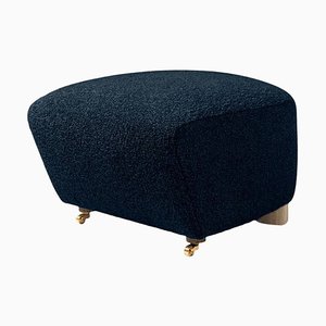 Blue Natural Oak Sahco Zero The Tired Man Footstool from by Lassen