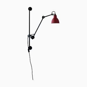 Lámpara de pared Gras N ° 210 en rojo de Bernard-Albin Gras