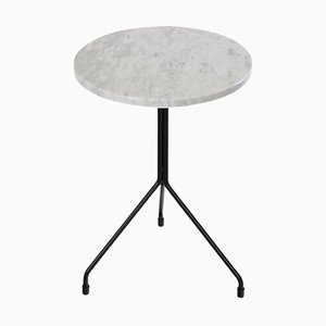 Small All for One White Carrara Marble Side Table by Ox Denmarq