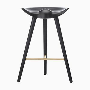Black Beech and Brass Counter Stool from by Lassen