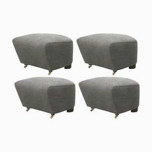 Grey Smoked Oak Hallingdal The Tired Man Footstools from by Lassen, Set of 4