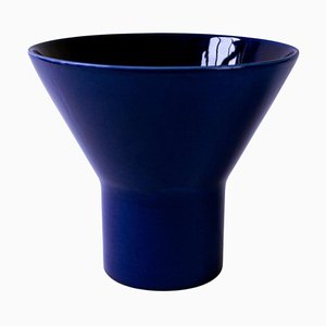 Large Blue Ceramic Kyo Vase by Mazo Design