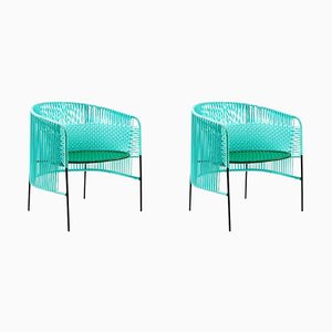 Mint Caribe Lounge Chair by Sebastian Herkner, Set of 2