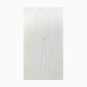 The Posing Nude, Original Drawing, Early 20th-Century