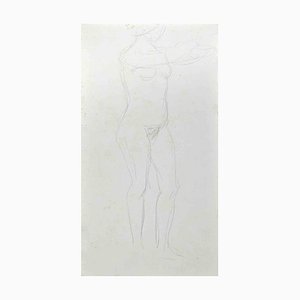 The Posing Nude, Original Zeichnung, frühes 20. Jh