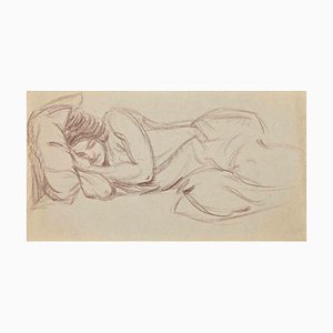 The Lying Down Nude, dibujo original, principios del siglo XX