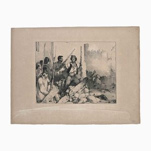 Denis Auguste Marie Raffet, Allocation, Original Lithograph, Early 19th-Century