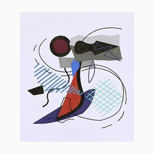 Luka Tsetskhladze, Composición abstracta 04, 2018, óleo sobre lienzo