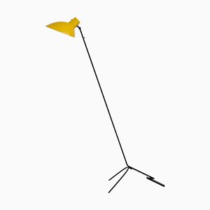 Yellow and Black Cinquanta Floor Lamp by Vittoriano Viganò for Astep
