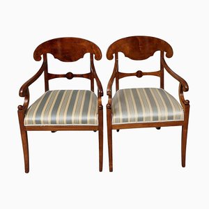 Schwedische Biedermeier Carver Stühle, 1800er, 2er Set