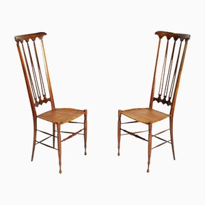 High Back Chairs by Gio Ponti for SAC, 1950s, Set of 2