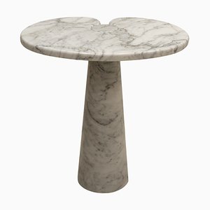 Italian Eros Carrara Marble Side Table by Angelo Mangiarotti for Skipper