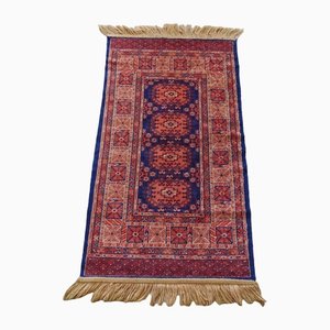 Orient Rug in Blue and Red with Fringes