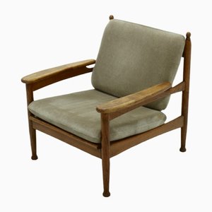 Danish Lounge Chair in Oak, 1950s