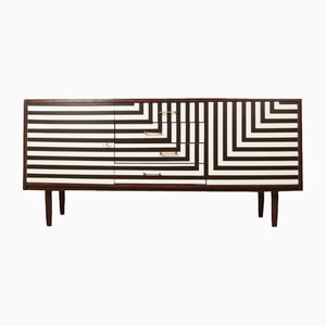 Polish Sideboard with Op’Art Painting, 1960s
